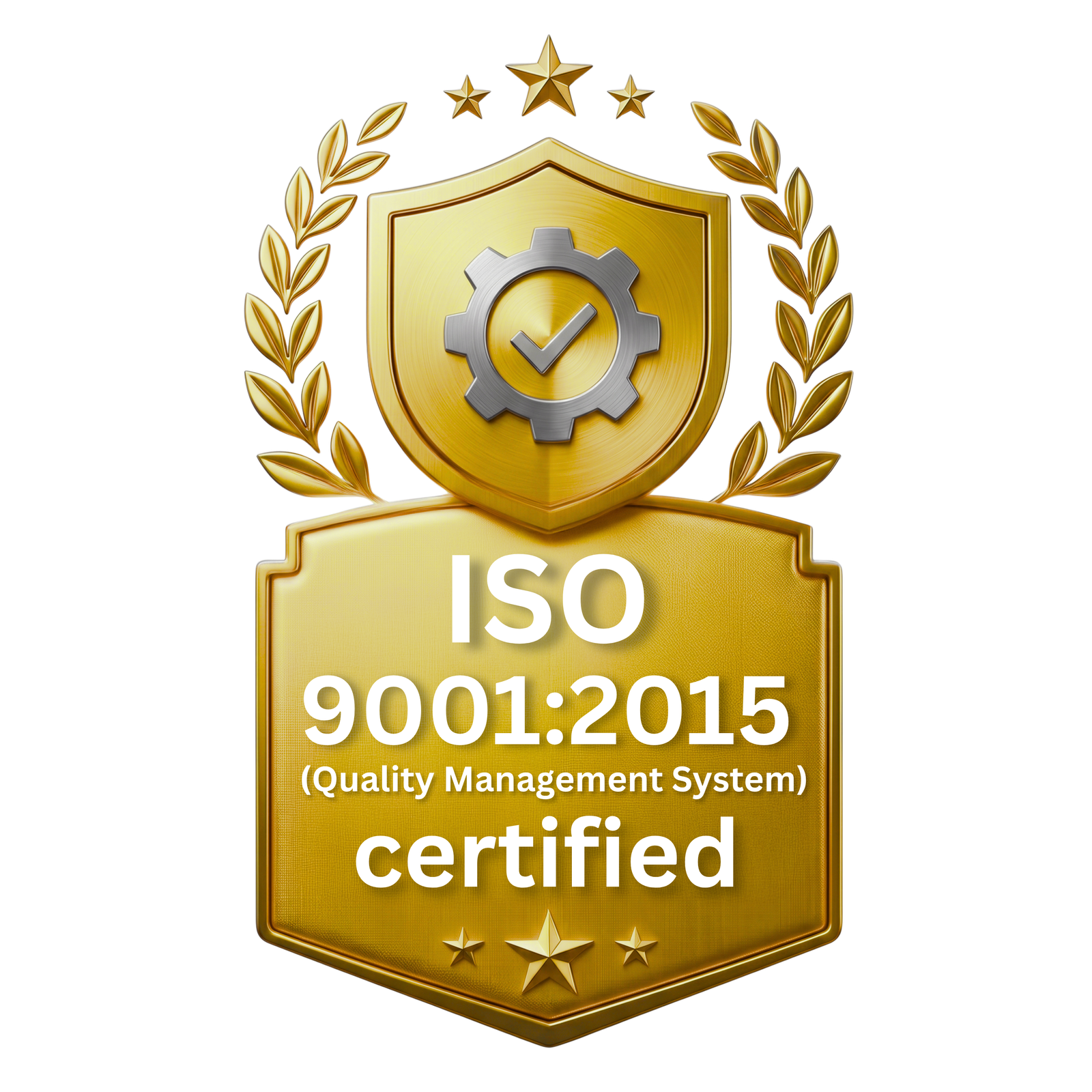 ISO 9001:2015 certification badge